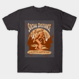 Big Foot Social Distance Expert T-Shirt